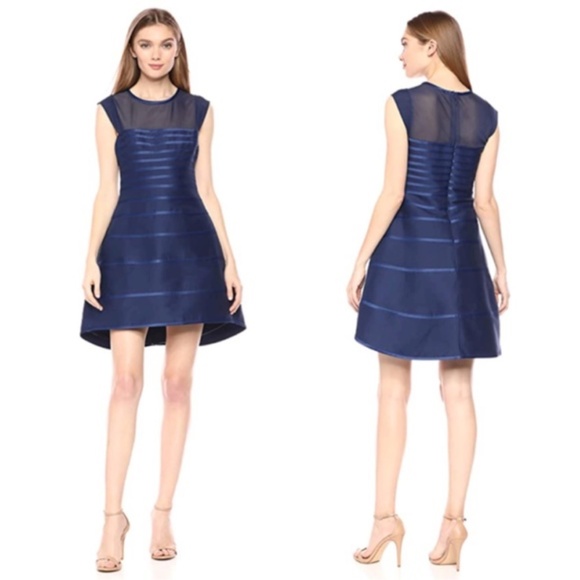 Halston Heritage Dresses & Skirts - HALSTON Heritage Cap Sleeve Scoop-Neck Satin Dress